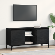 vidaXL TV Szekrény Fekete Tölgy 102x35x50 cm Műanyag Fa bútor