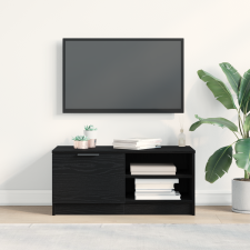 vidaXL TV Szekrény Fekete Tölgy 80x35x36,5 cm Műszaki Fa bútor