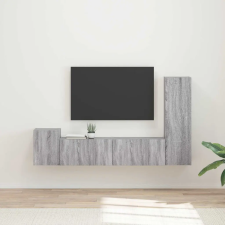 vidaXL TV szekrény garnitúra 4 pcs Szürke Sonoma Faanyag bútor