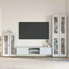 vidaXL TV szekrény garnitúra fiókkal FLORIN 3 pcs Fehér Faanyag bútor