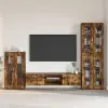 vidaXL TV szekrény garnitúra FLORIN 3 pcs Füstölt tölgy Faanyag