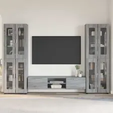 vidaXL TV szekrény garnitúra FLORIN 3 pcs Szürke Sonoma Faanyag bútor