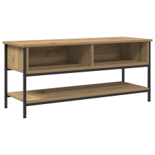 vidaXL TV Szekrény Kézműves Tölgy 100x35x45 cm Műanyag és Acél (862929) bútor