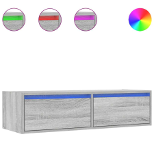 vidaXL TV szekrény LED világítással szürke sonoma 100X35,5x25 cm (860243) bútor