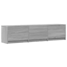 vidaXL TV szekrény leddel Szürke Sonoma 165 x 34 x 40 cm Faanyag bútor