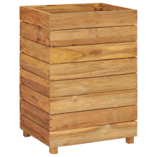vidaXL újrahasznosított tíkfa és acél magaságyás 50 x 40 x 72 cm (47427) kerti tárolás