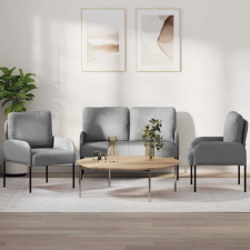 vidaXL Ülőgarnitúrák 3 pcs Világosszürke 115 x 56 x 80 cm Furnér bútor