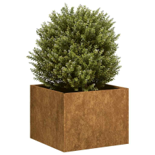 vidaXL ültető rozsdás 40x40x30 cm időjárásálló acélból kerti tárolás
