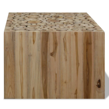 vidaXL valódi tíkfa dohányzóasztal 50 x 50 x 35 cm (244555) bútor