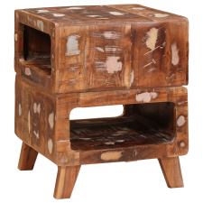 vidaXL Végasztalok Sokszínű 40 x 40 x 49 cm tömör újrahasznosított fa bútor