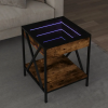 vidaXL végtelen hatású LED-es dohányzóasztal 40x40x49 cm