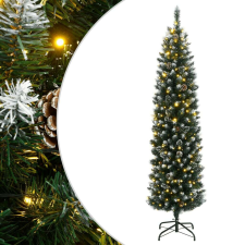 vidaXL vékony műkarácsonyfa 300 LED-del 210 cm műfenyő