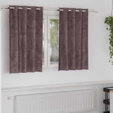 vidaXL Velúr Függöny 2 db Szemfüggönnyel Barna 140x140 cm lakástextília