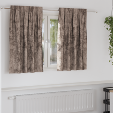 vidaXL Velúr Függöny 2 db Zsinórral Kávé 140x140 cm lakástextília