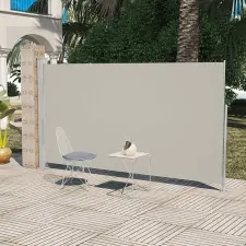 vidaXL Veranda, terasz válaszfal 160 x 300 cm krémszínű kerti bútor