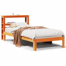 vidaXL viaszbarna tömör fenyőfa ágy matrac nélkül 100 x 200 cm ágy és ágykellék