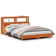 vidaXL viaszbarna tömör fenyőfa ágy matrac nélkül 120 x 190 cm ágy és ágykellék