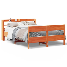 vidaXL viaszbarna tömör fenyőfa ágy matrac nélkül 120 x 190 cm ágy és ágykellék