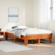 vidaXL viaszbarna tömör fenyőfa ágy matrac nélkül 120 x 190 cm ágy és ágykellék
