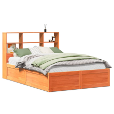 vidaXL viaszbarna tömör fenyőfa ágy matrac nélkül 120 x 190 cm (3323475) ágy és ágykellék