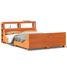 vidaXL viaszbarna tömör fenyőfa ágy matrac nélkül 120 x 200 cm ágy és ágykellék