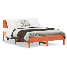 vidaXL viaszbarna tömör fenyőfa ágy matrac nélkül 120 x 200 cm ágy és ágykellék