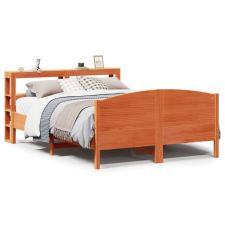 vidaXL viaszbarna tömör fenyőfa ágy matrac nélkül 135 x 190 cm ágy és ágykellék
