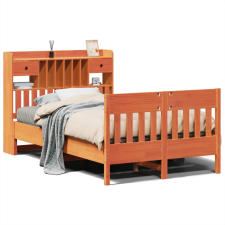 vidaXL viaszbarna tömör fenyőfa ágy matrac nélkül 135 x 190 cm (3323277) ágy és ágykellék
