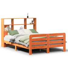 vidaXL viaszbarna tömör fenyőfa ágy matrac nélkül 140 x 190 cm (3309952) ágy és ágykellék