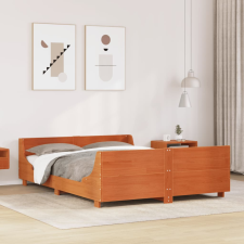 vidaXL viaszbarna tömör fenyőfa ágy matrac nélkül 140 x 200 cm ágy és ágykellék