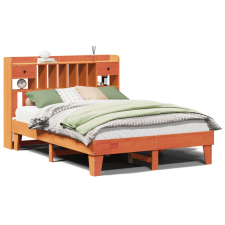 vidaXL viaszbarna tömör fenyőfa ágy matrac nélkül 140 x 200 cm (3308845) ágy és ágykellék