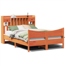 vidaXL viaszbarna tömör fenyőfa ágy matrac nélkül 150 x 200 cm (3323376) ágy és ágykellék