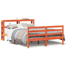 vidaXL viaszbarna tömör fenyőfa ágy matrac nélkül 160 x 200 cm ágy és ágykellék