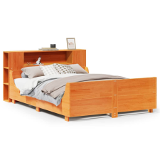 vidaXL viaszbarna tömör fenyőfa ágy matrac nélkül 160 x 200 cm (3323763) ágy és ágykellék