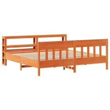 vidaXL viaszbarna tömör fenyőfa ágy matrac nélkül 180 x 200 cm (3306257) ágy és ágykellék