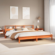 vidaXL viaszbarna tömör fenyőfa ágy matrac nélkül 200 x 200 cm ágy és ágykellék