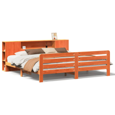 vidaXL viaszbarna tömör fenyőfa ágy matrac nélkül 200 x 200 cm (3309892) ágy és ágykellék