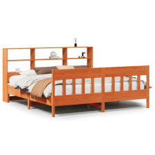 vidaXL viaszbarna tömör fenyőfa ágy matrac nélkül 200 x 200 cm (3323211) ágy és ágykellék