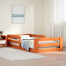 vidaXL viaszbarna tömör fenyőfa ágy matrac nélkül 75 x 190 cm ágy és ágykellék