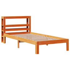 vidaXL viaszbarna tömör fenyőfa ágy matrac nélkül 75 x 190 cm (3306057) ágy és ágykellék