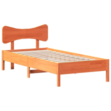 vidaXL viaszbarna tömör fenyőfa ágy matrac nélkül 75 x 190 cm (3328258) ágy és ágykellék
