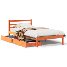 vidaXL viaszbarna tömör fenyőfa ágy matrac nélkül 90 x 190 cm (3301551) ágy és ágykellék