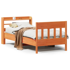 vidaXL viaszbarna tömör fenyőfa ágy matrac nélkül 90 x 200 cm (3307016) ágy és ágykellék