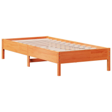 vidaXL viaszbarna tömör fenyőfa ágykeret 100 x 200 cm (842709) ágy és ágykellék