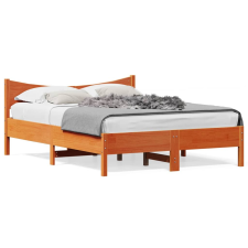 vidaXL viaszbarna tömör fenyőfa ágykeret 120 x 190 cm ágy és ágykellék