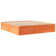 vidaXL viaszbarna tömör fenyőfa ágykeret 180 x 200 cm ágy és ágykellék
