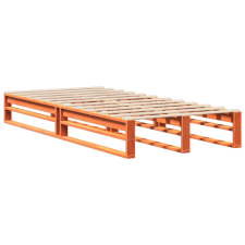 vidaXL viaszbarna tömör fenyőfa ágykeret 75 x 190 cm (850859) ágy és ágykellék
