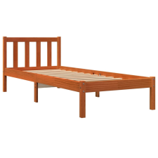 vidaXL viaszbarna tömör fenyőfa ágykeret 90 x 200 cm (844806) ágy és ágykellék