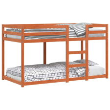 vidaXL viaszbarna tömör fenyőfa emeletes ágy 90x190 cm ágy és ágykellék