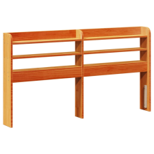 vidaXL viaszbarna tömör fenyőfa fejtámla polcokkal 120 cm (850958) ágy és ágykellék